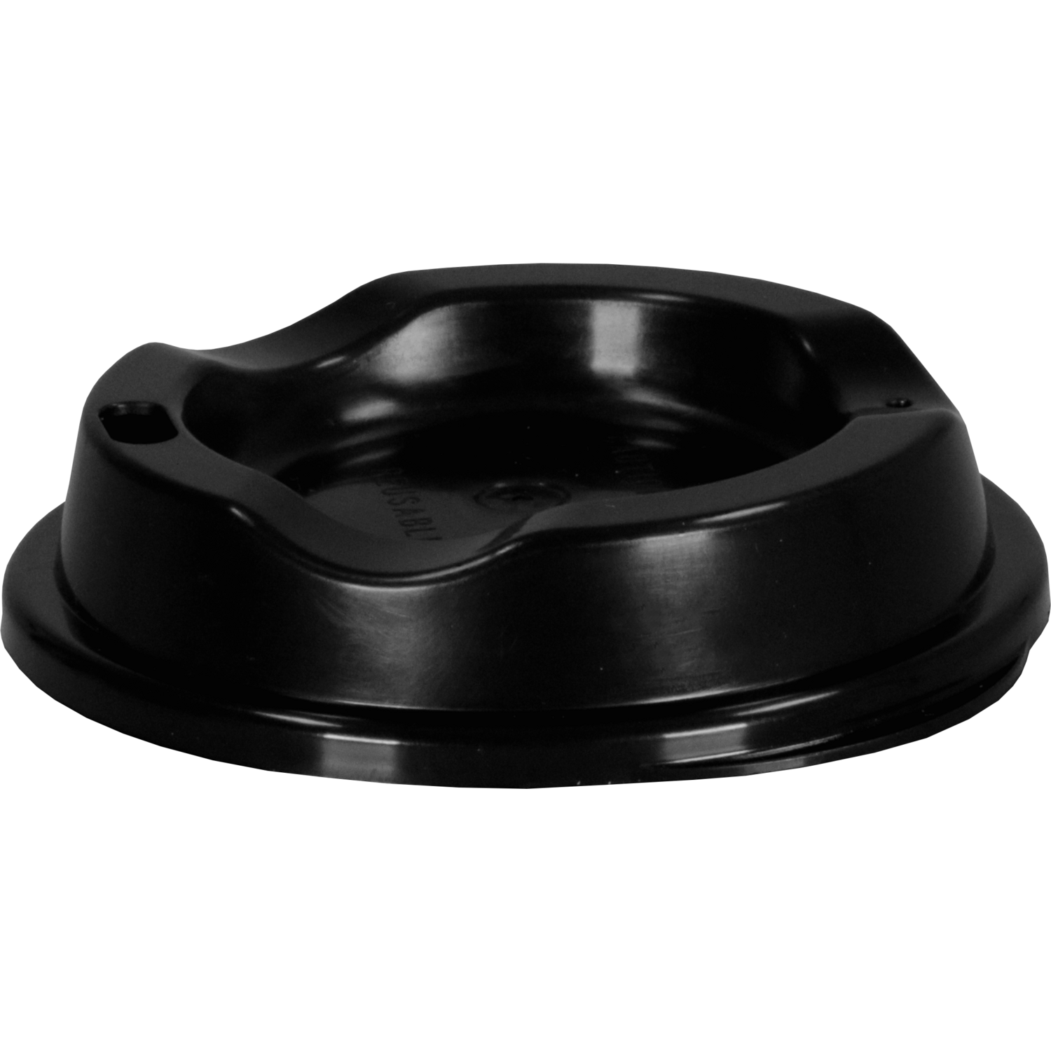 DishCircle Deksel, PP, rond, reusable, met drinkgat, Ø80mm, zwart