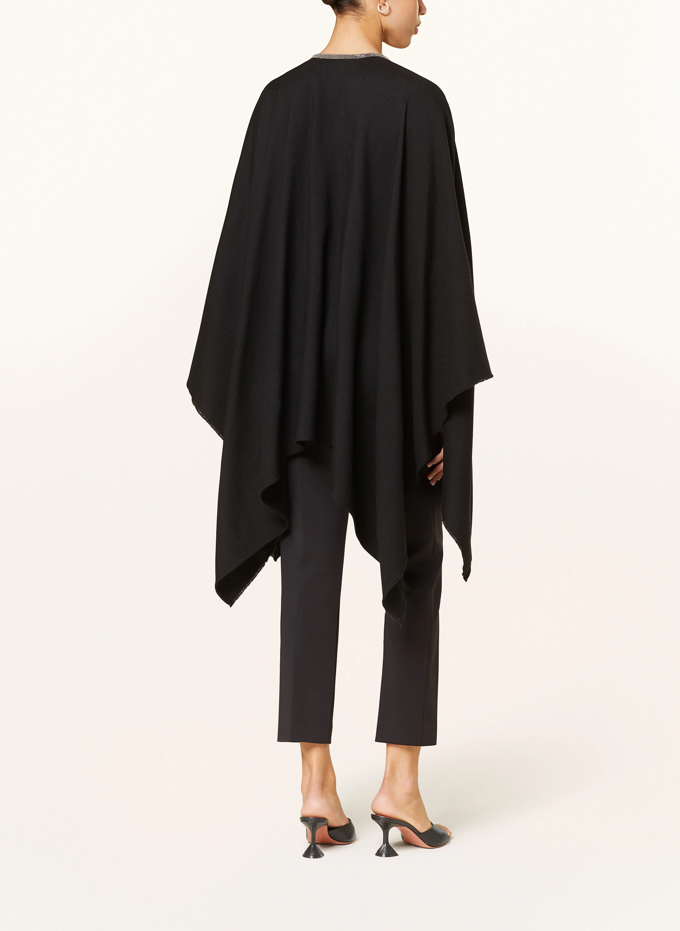 FABIANA FILIPPI Poncho mit Schmuckperlen