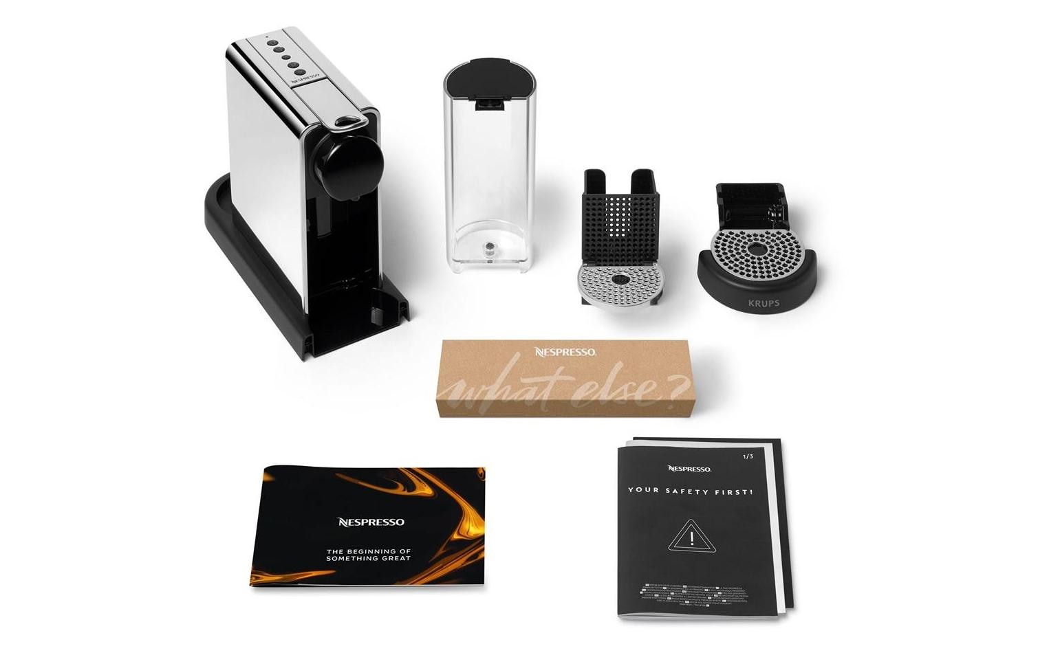 Kaffeemaschine Nespresso CitiZ Platinum Edelstahl/Schwarz<br>Elegante Nespressomaschine