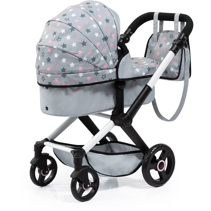 bayer Design Kombi-Puppenwagen Xeo Grau mit Sterne