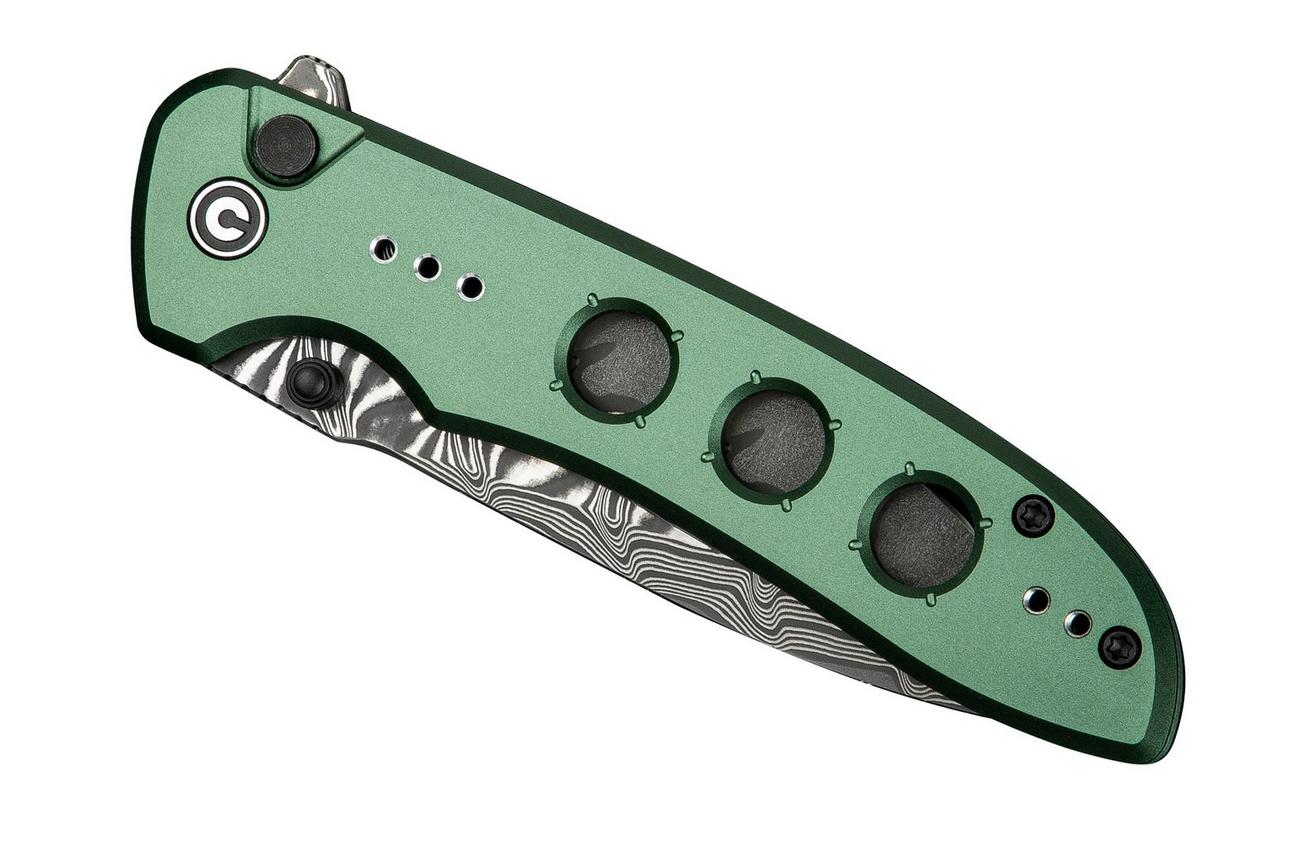 Civivi Hyperpulse C23087A-DS1 Damascus, Green Aluminium, zakmes