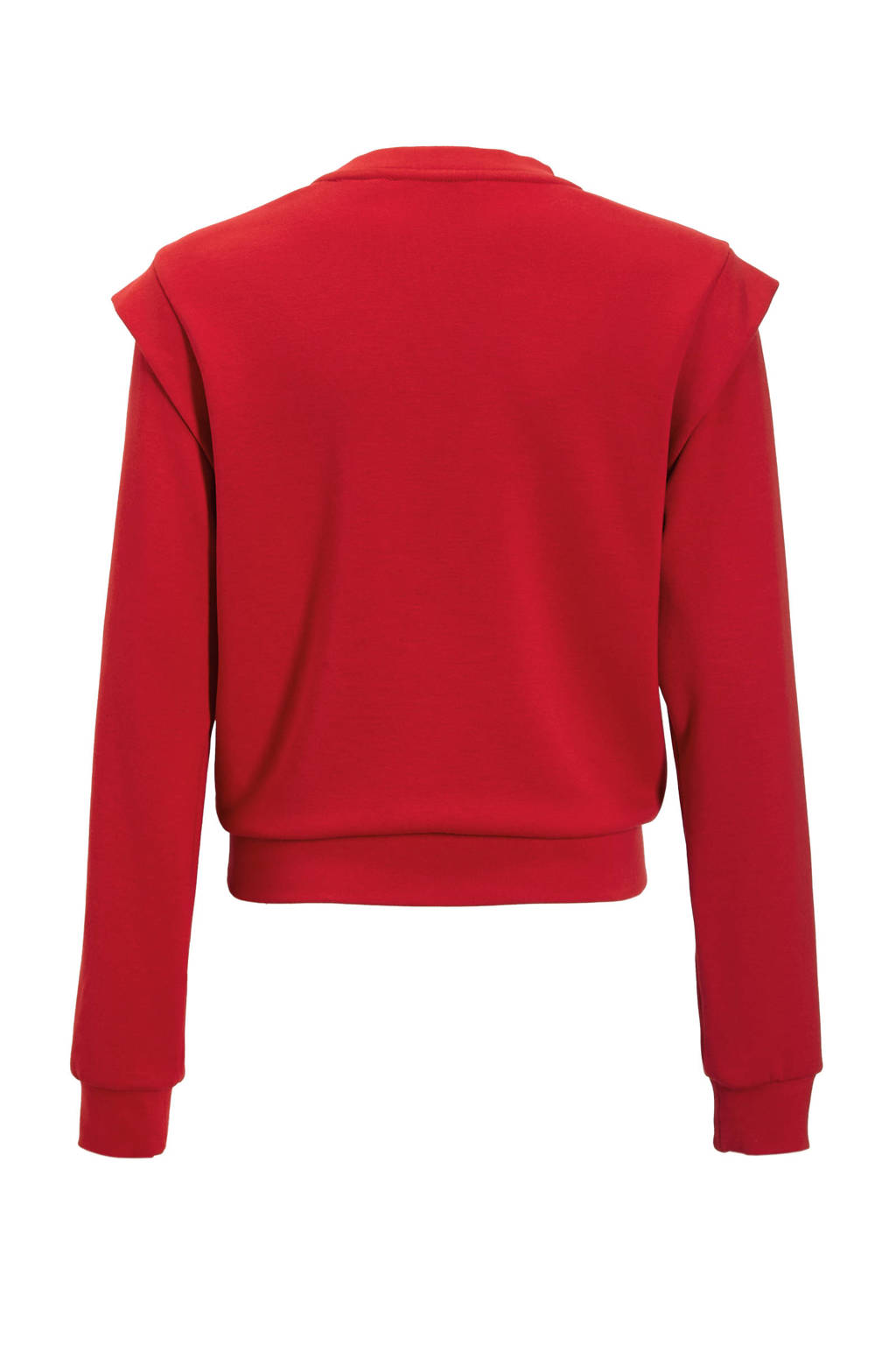 Coolcat Sweater Topaz met Schouder Detail Rood