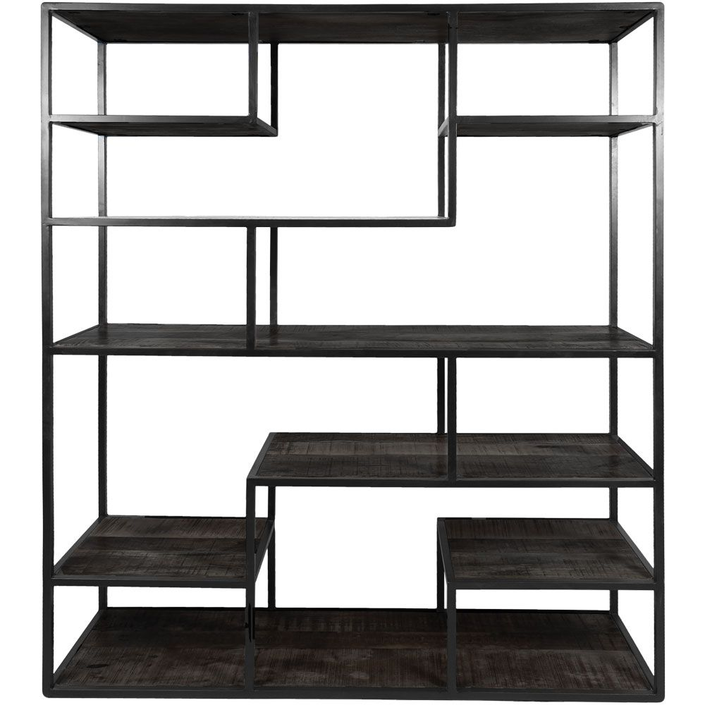Vakkenkast Huub Zwart Mangohout 175 x 145 cm
