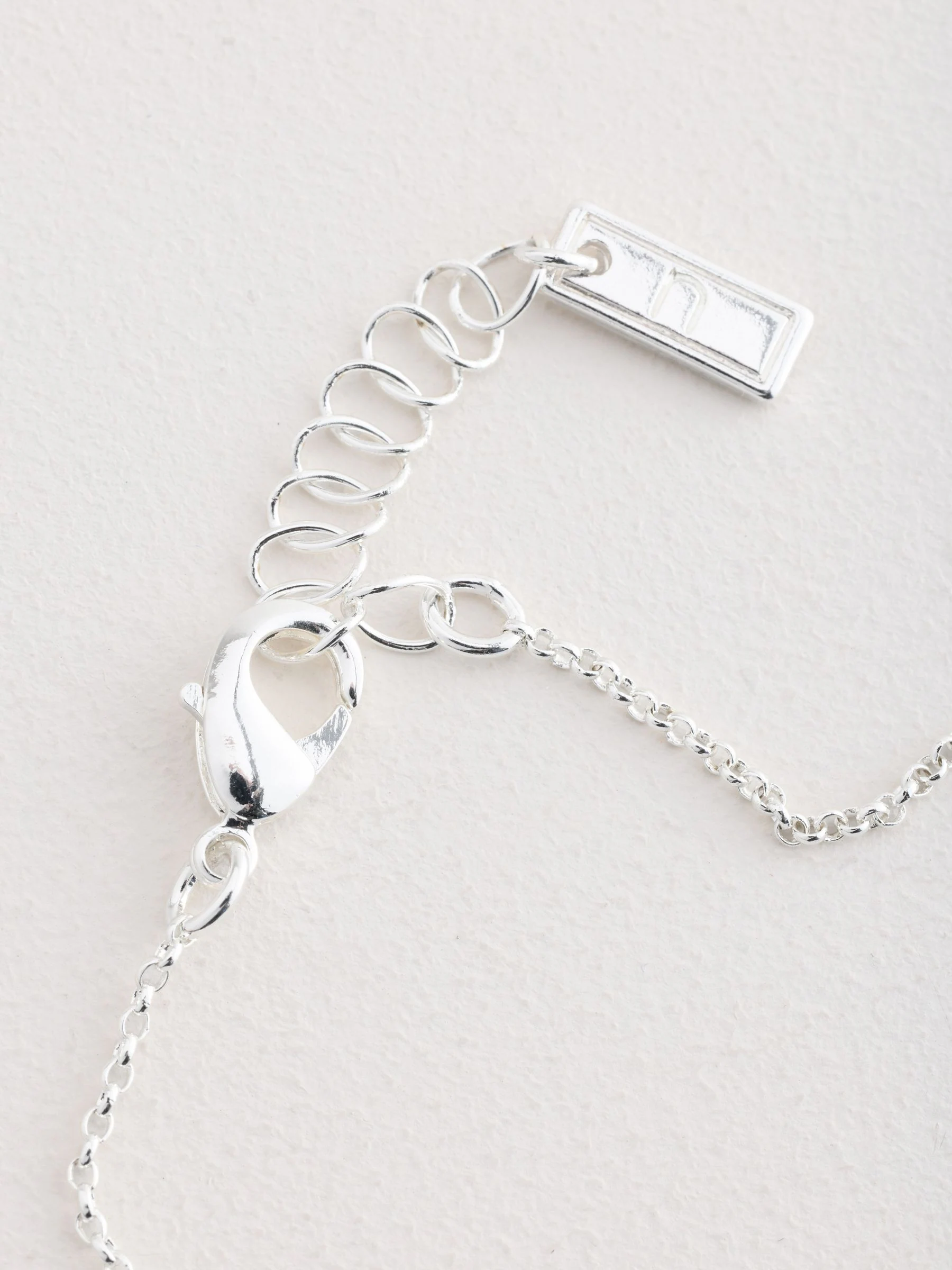 Zilverkleurig - Pave Heart Anklet