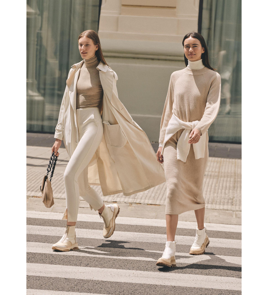 Botas de tornozelo Hispanitas Andres em couro branco