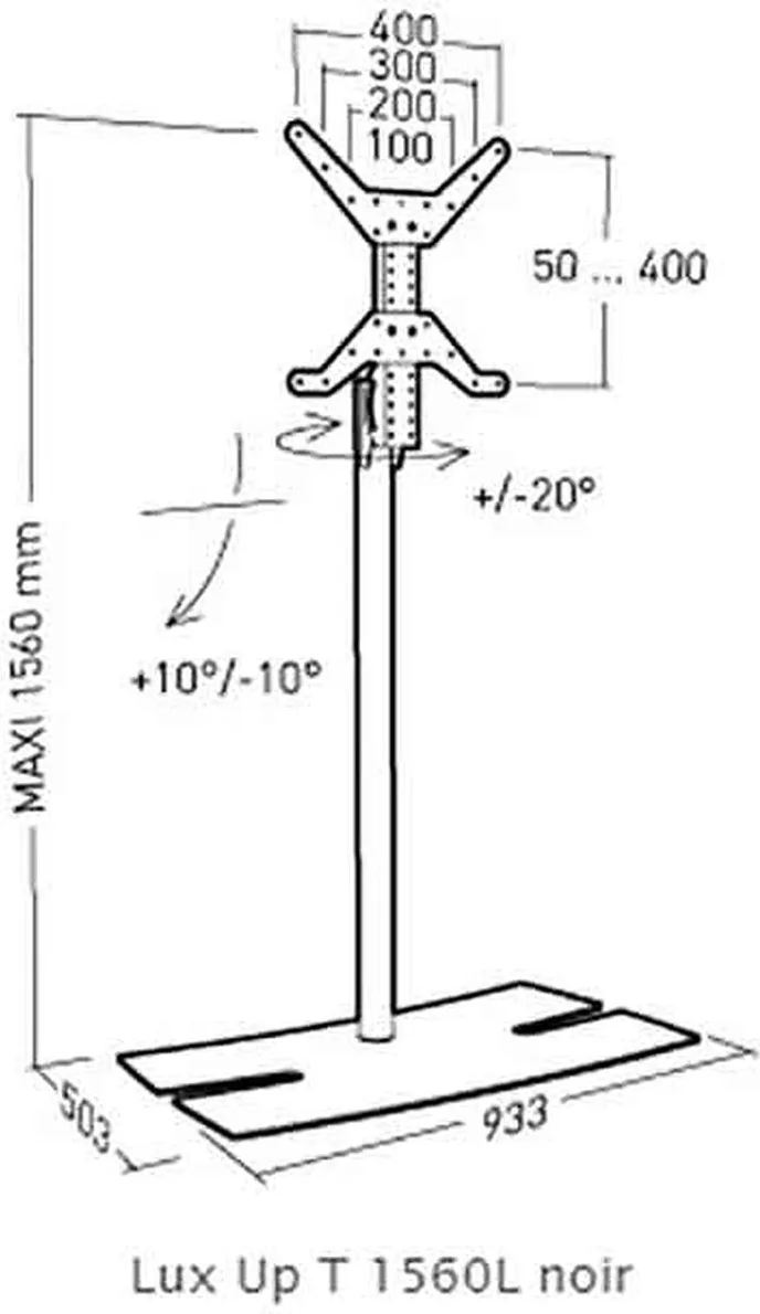 Erard Lux Up T 1560L Blanc Supports TV