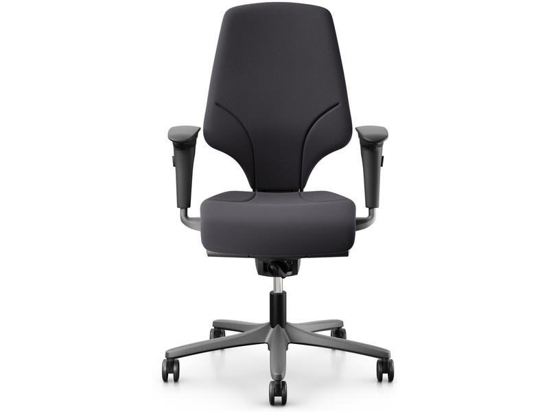 Giroflex Bürostuhl 64 mit Polsterrücken und Armlehnen, Char Klassischer Arbeitsstuhl ideal für aktives Sitzen