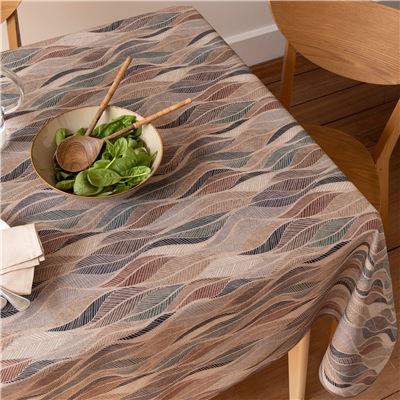 Nappe antitache polycoton enduit motif graphique