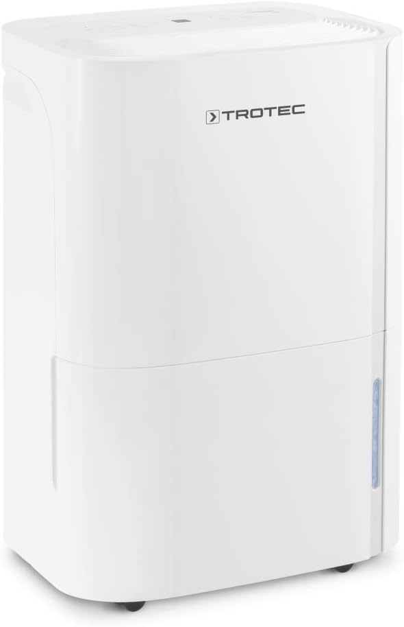 TROTEC Luftentfeuchter elektrisch TTK 66 E – Leistung 24 L/Tag – Fläche 50 m² / 125 m³ – mit Autoabschaltung – für Wohnung und Schlafzimmer
