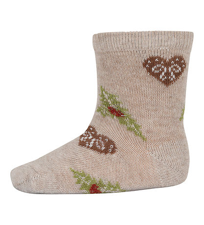 MP Socken - Weihnachten - Beige Melange