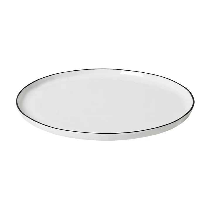 Broste Copenhagen - Salt Speiseteller Ø 28 cm, weiss / schwarz