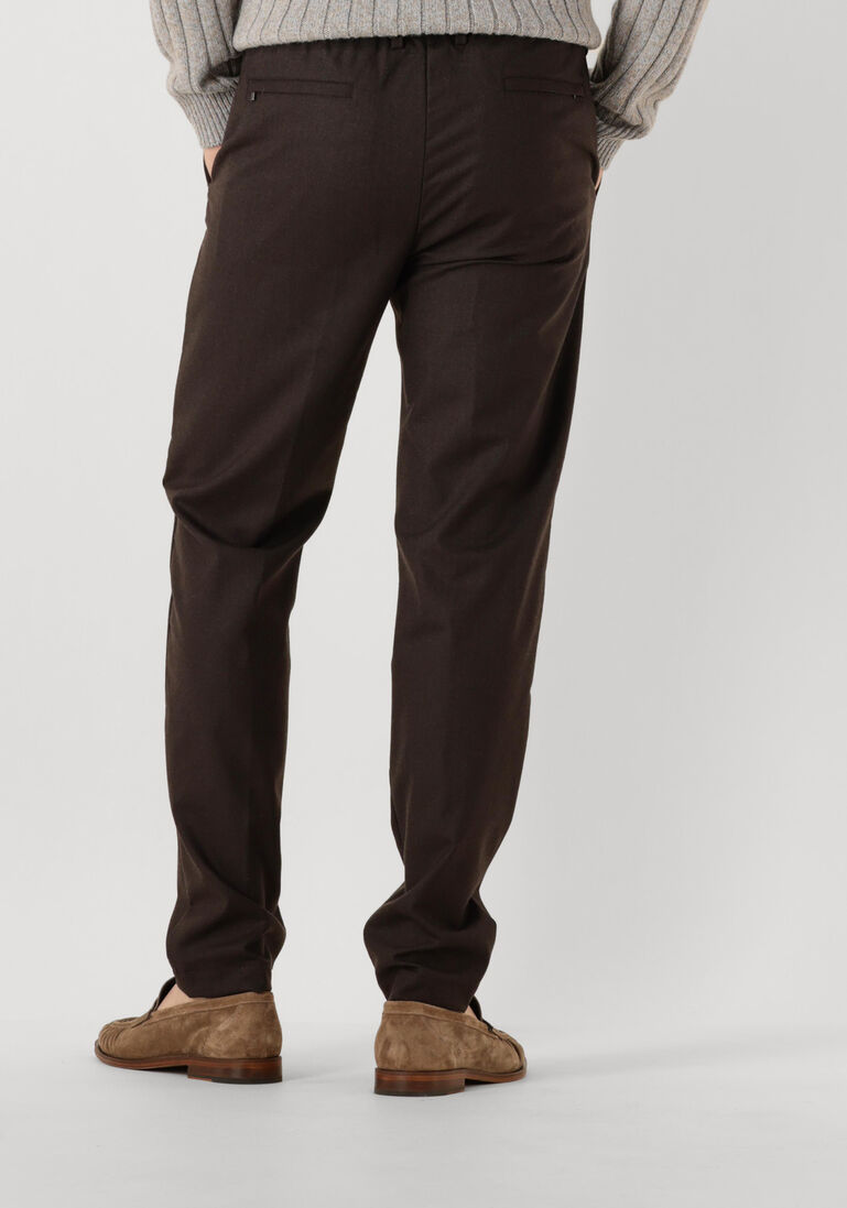 bruine valenza pantalon combat wool tapered trousers
