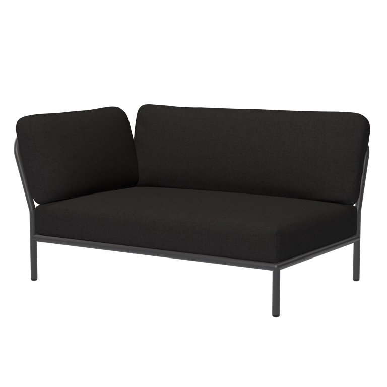 Houe Level linker hoek 2-zits loungebank frame donkergrijs stof char heritage