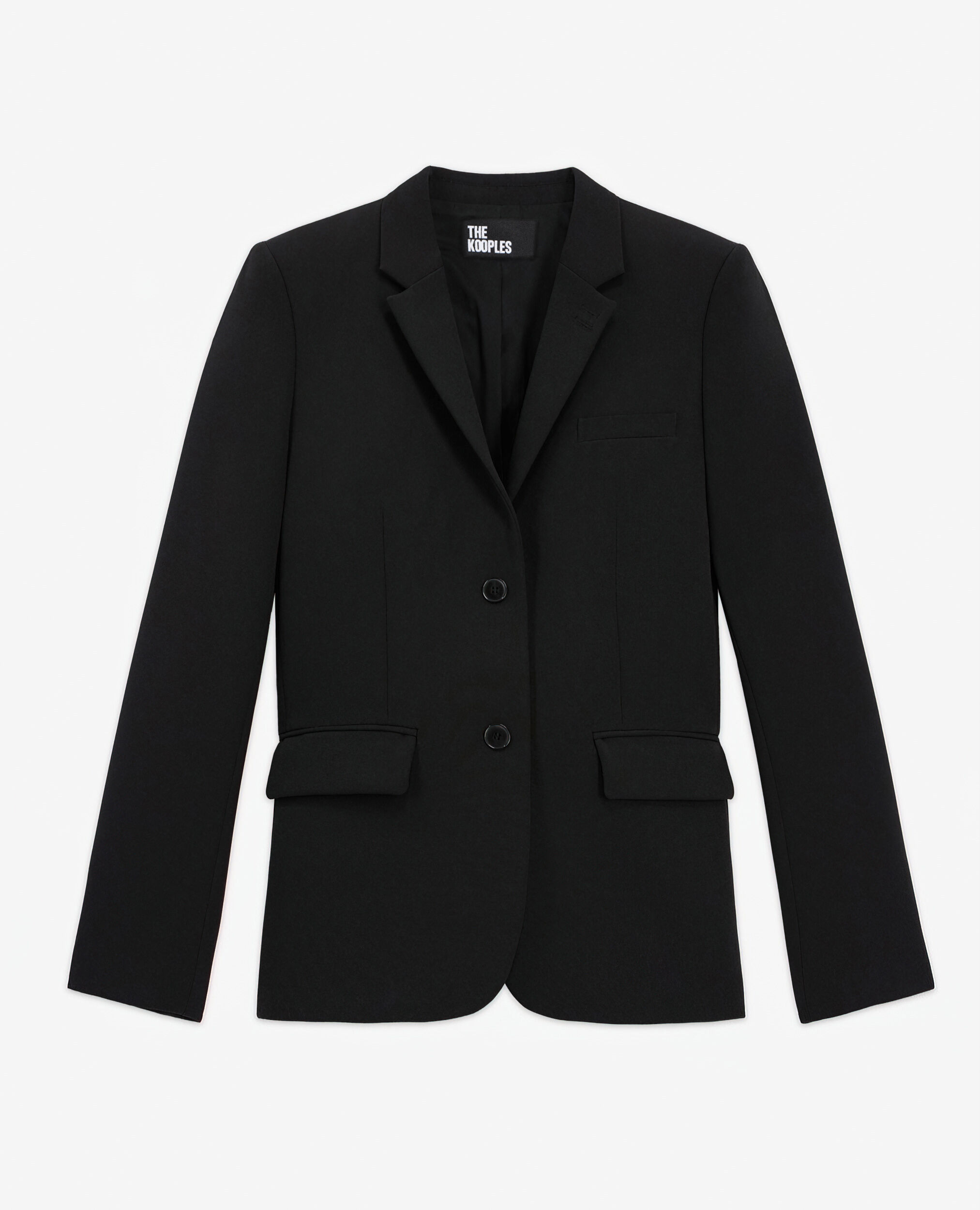 Veste de costume en crêpe noire
