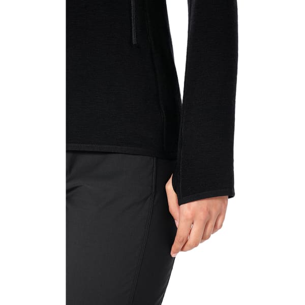Veste polaire randonnée ICEBREAKER WMNS ELEMENTAL LS ZIP BLACK