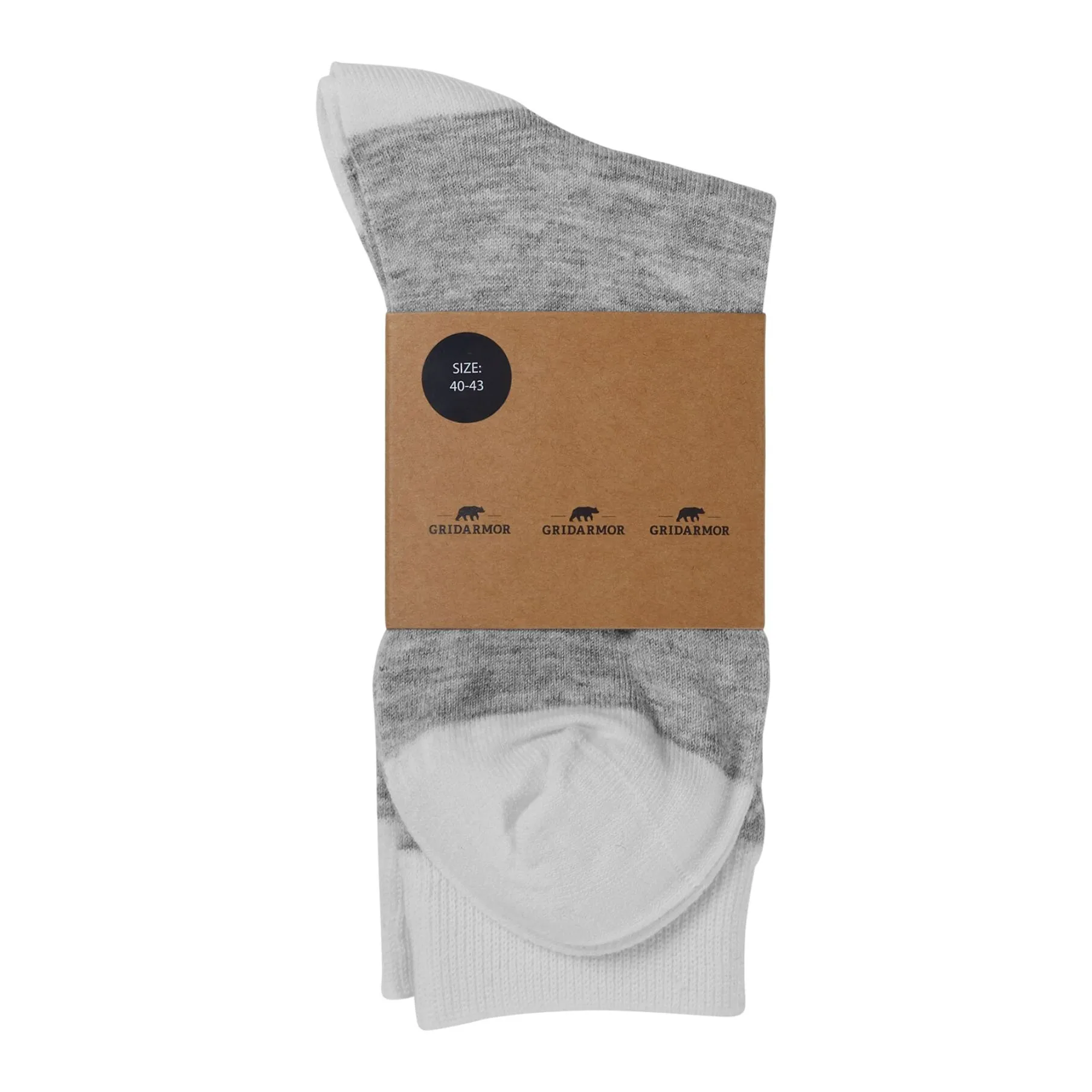 Gridarmor Heritage Merino Socks Lt. Grey/White