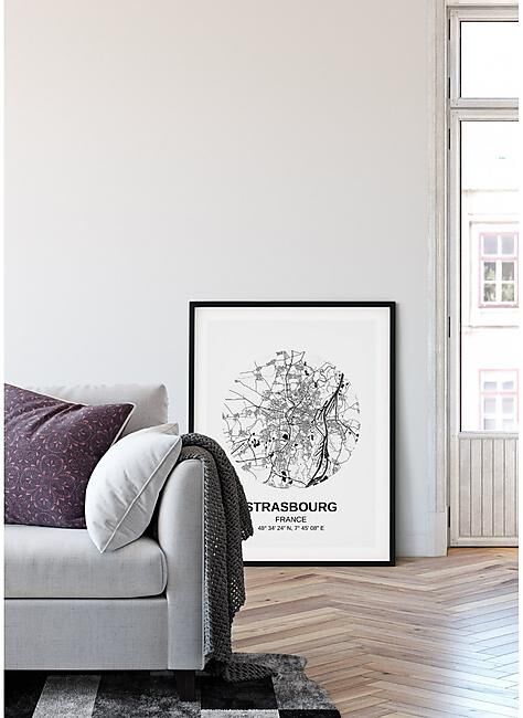 POSTER CARTE STRASBOURG