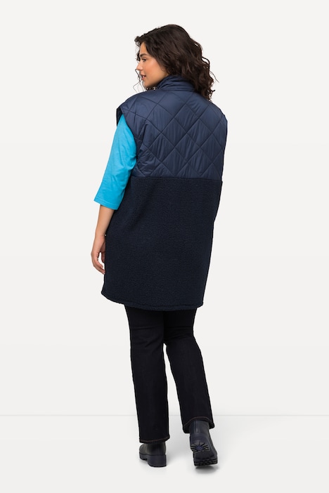 Teddyweste, Teddyfleece, Stehkragen, Zipptaschen