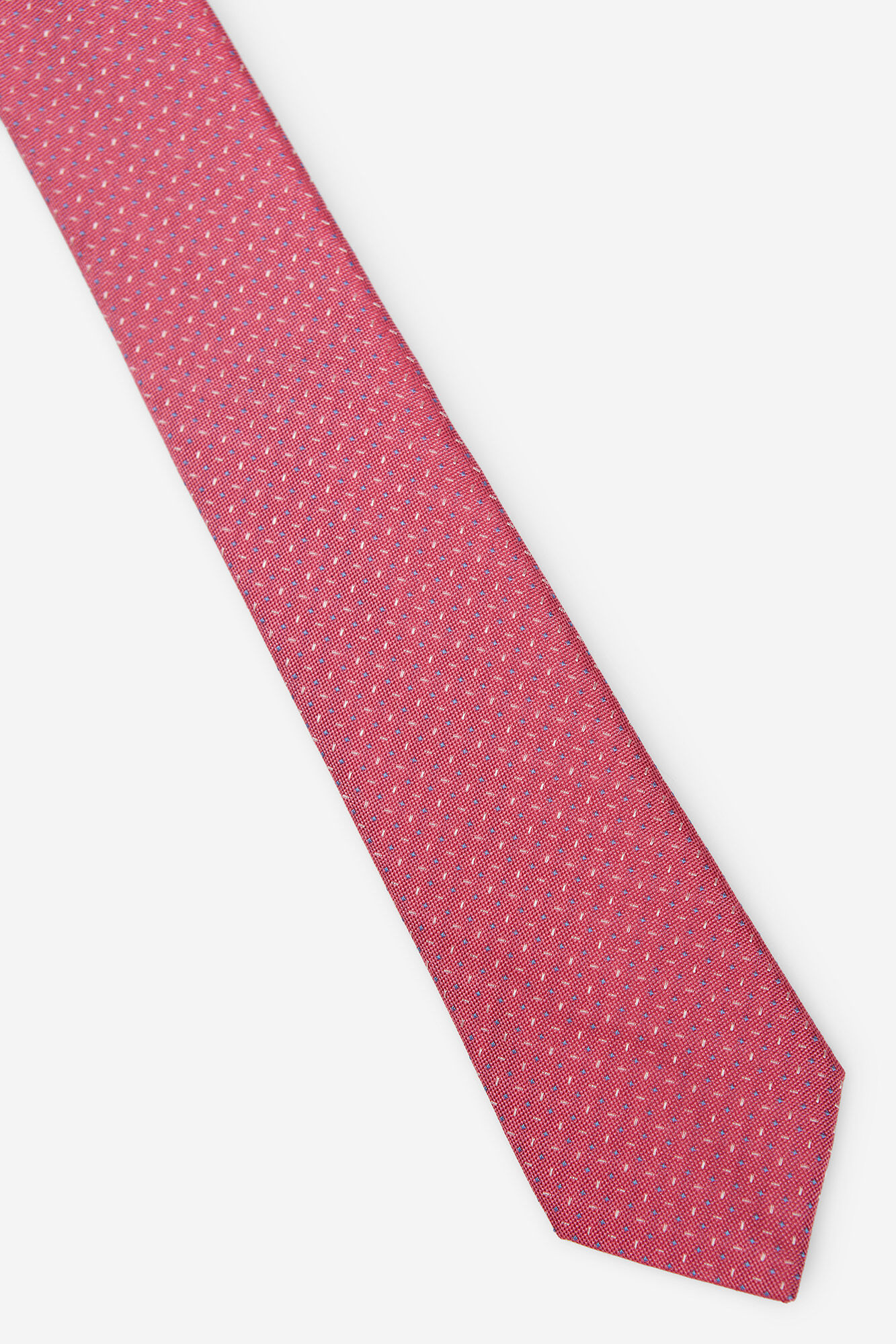 Gravata de seda com microestampa - Rosa