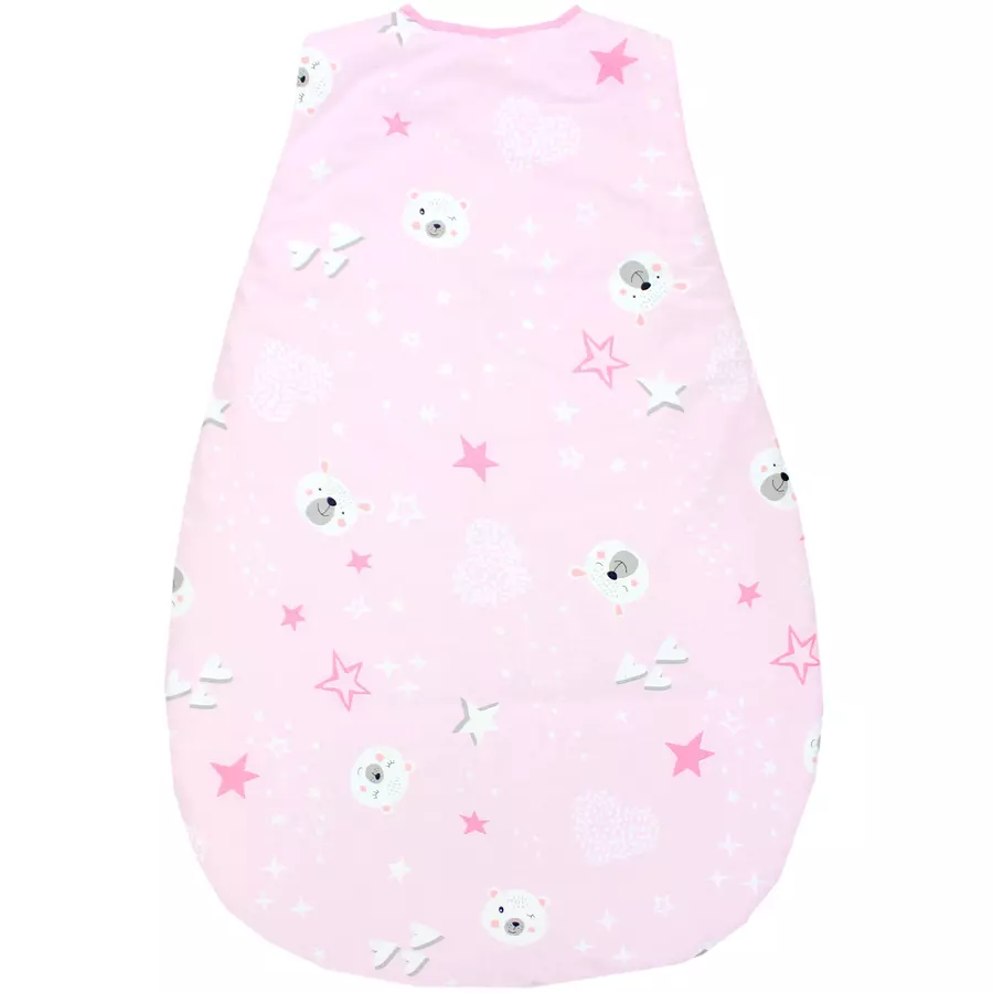TupTam Baby Ganzjahres Schlafsack ohne Ärmel wattiert rosa