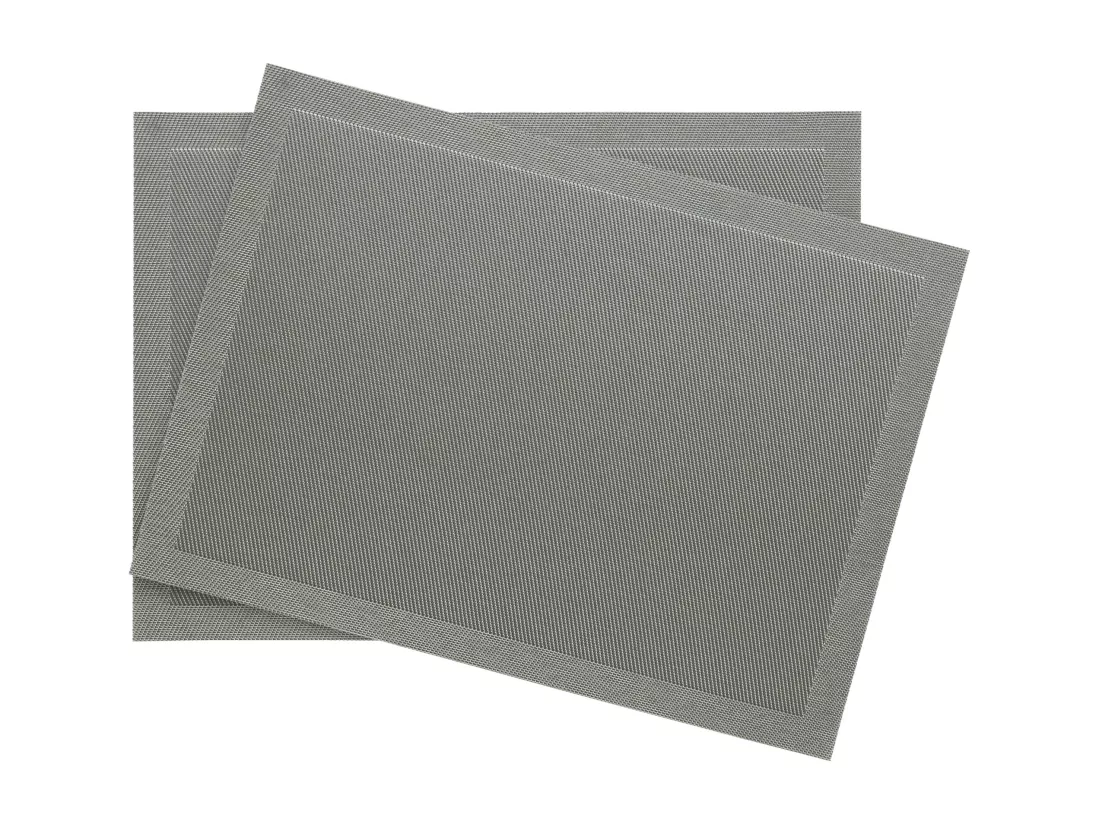Lot de 2 sets de table synthétique 33x46 cm TAKAO gris Opaline