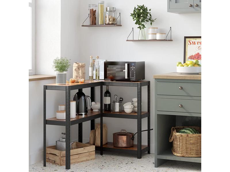 Songmics Regal Industrial 150 x 75 cm, MDF Standregal mit fünf höhenverstellbaren Ablagen