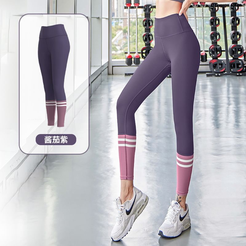 GearGal - Sport gestreepte yogabroek