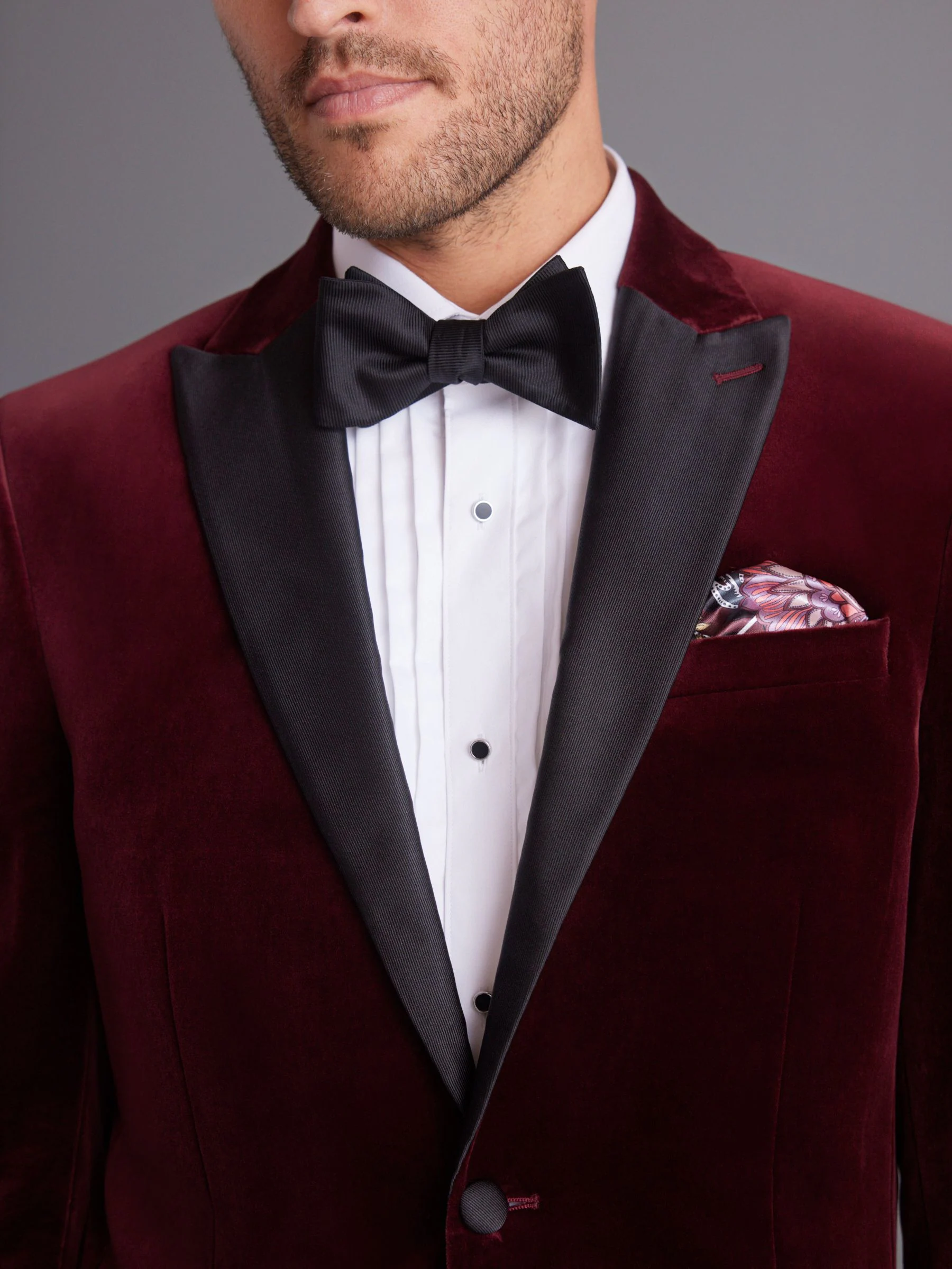 Bordeauxrood - Slim Fit - Signature Pontoglio Italiaanse fluwelen blazer