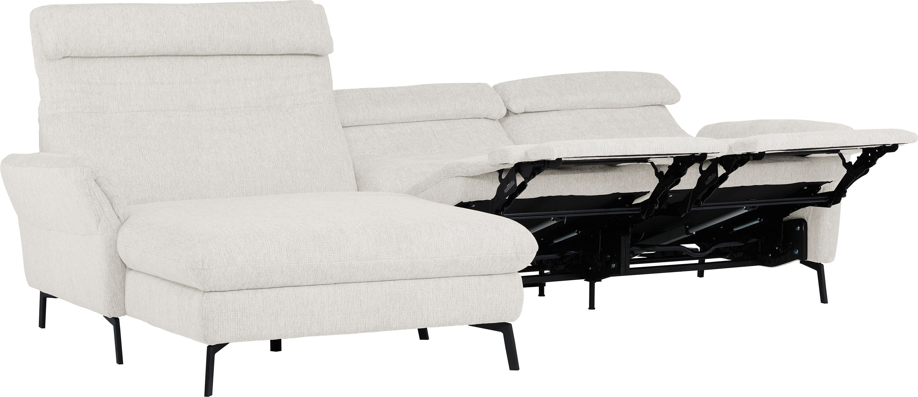 SEBO Ecksofa - Weiss / B: 284.0 cm x T: 161.0 cm x H: 84.0 cm