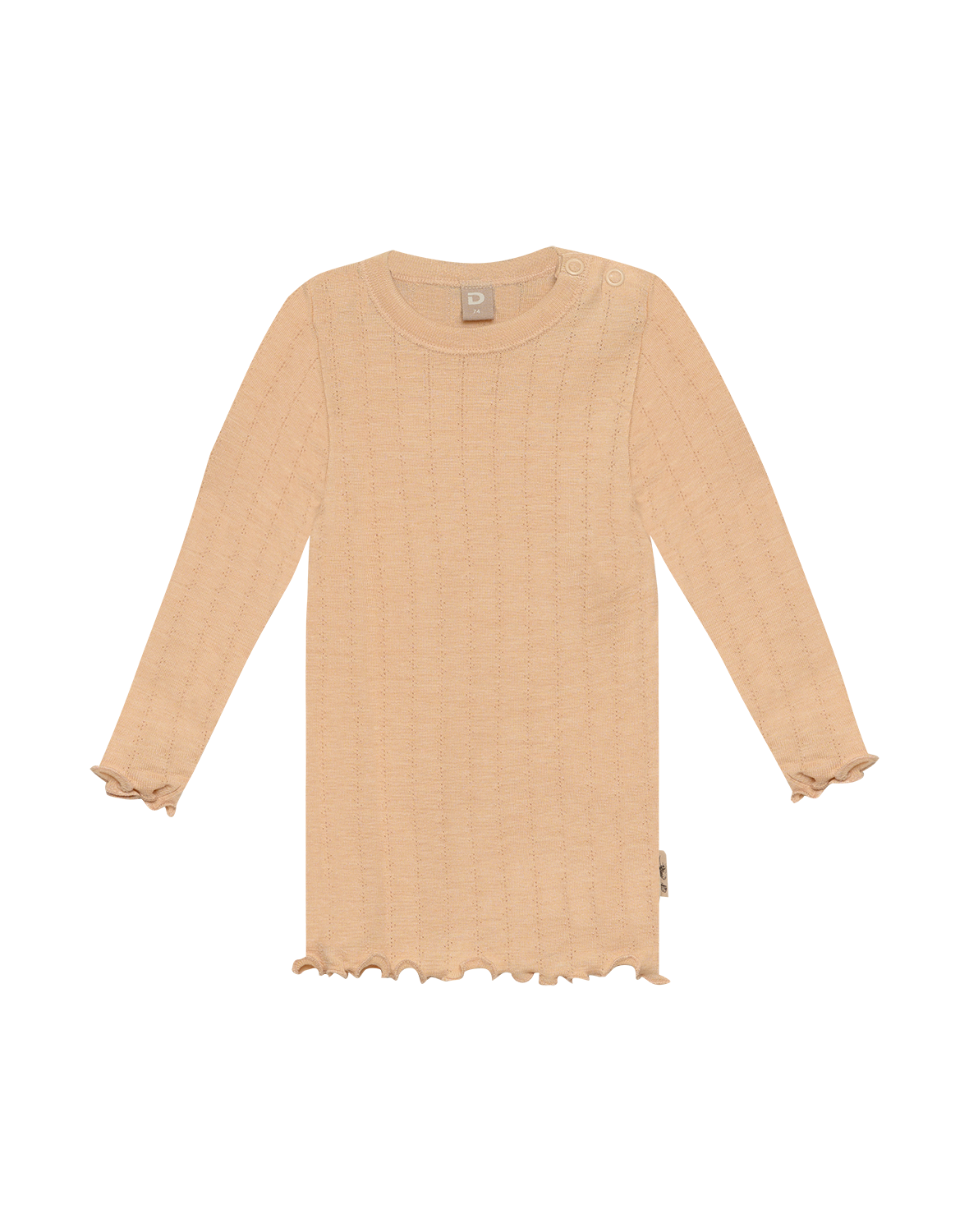 Pointelle shirt van merinowol/zijde voor baby's