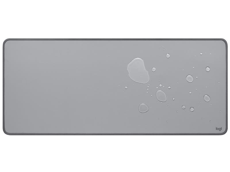Logitech Mausmatte Desk Studio Series Grau Elegantes Deskpad aus recyceltem Polyester
