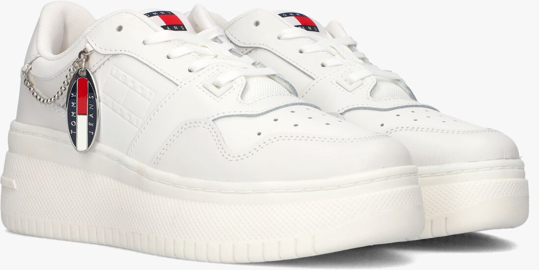 TOMMY JEANS witte tommy jeans lage sneakers tjw retro basket flatform