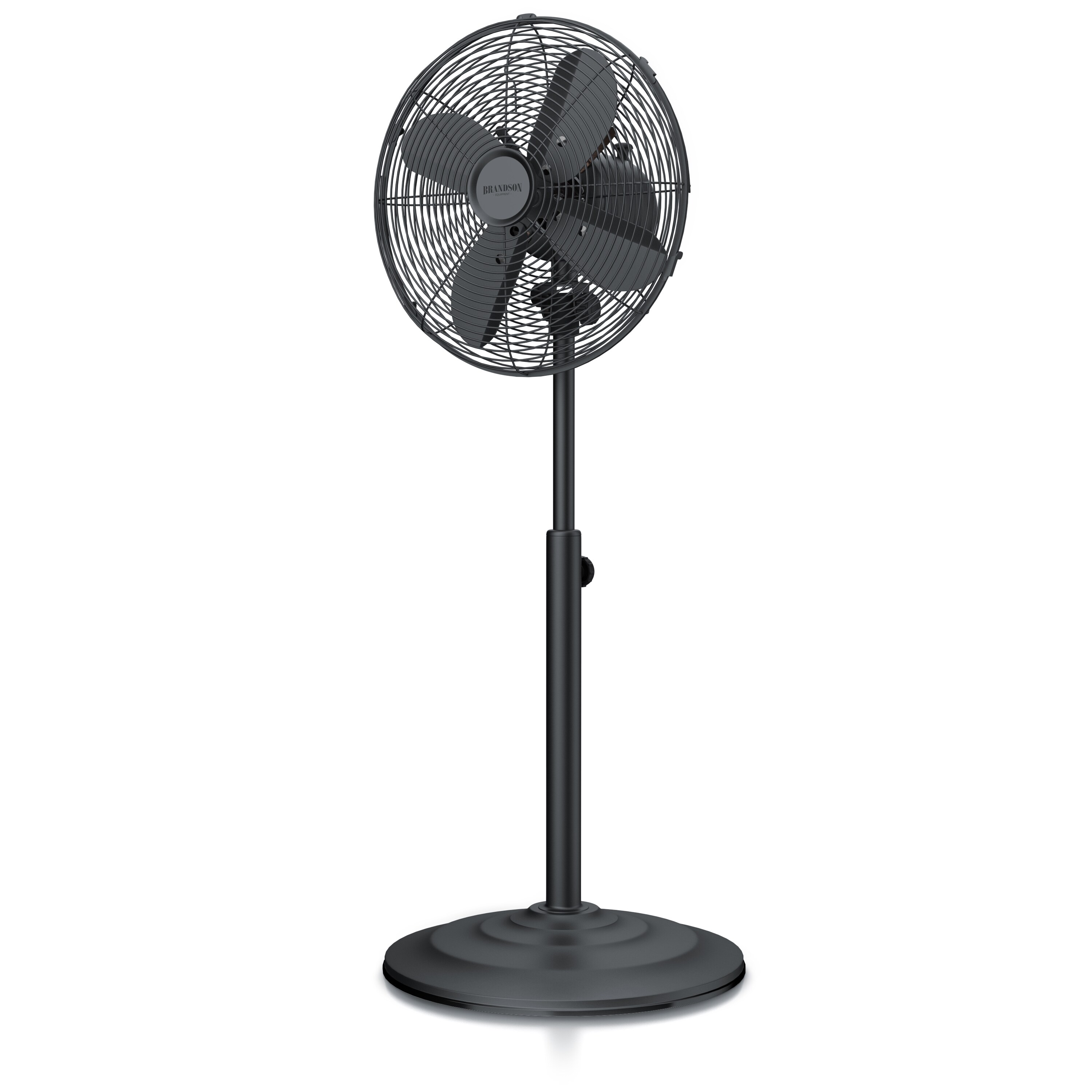 Brandson Standventilator 30 cm, 80° oszillierend, mobiler Lüfter, Standfuß höhenverstellbar, 3 Leistungsstufen, GS, Neigungswinkel 30° (verstellbar)
