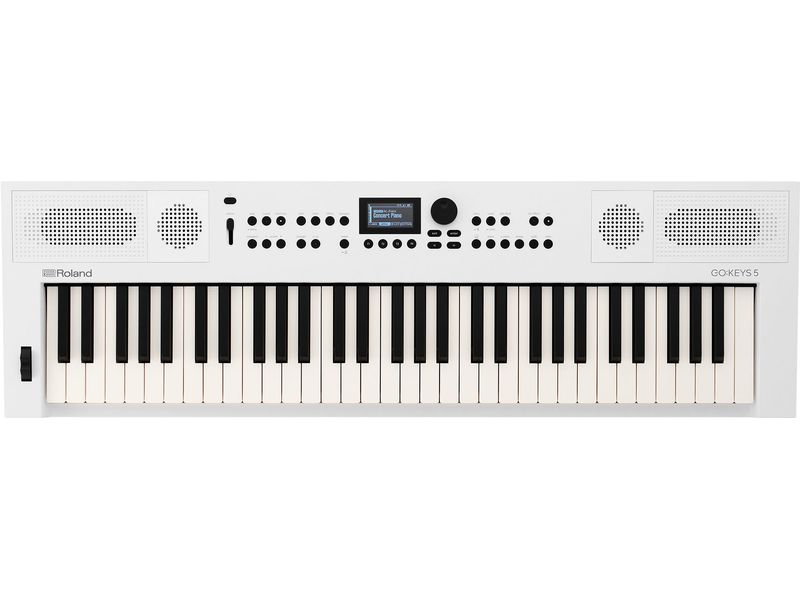 Roland Keyboard GO:KEYS 5 Weiss Keyboard mit 61 anschlagsdynamischen Tasten und Zen-Core Engine