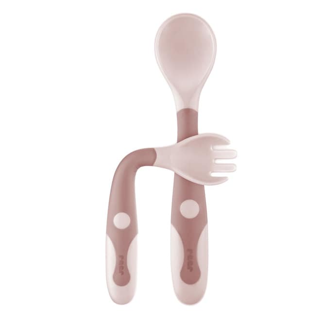 Reer - Lernbesteck 360° biegbar - rosa - 2tlg.