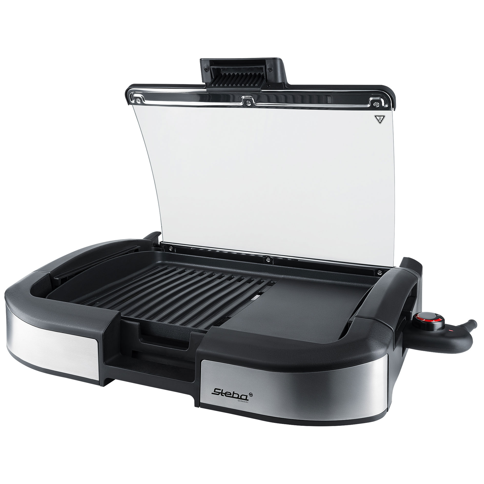 STEBA BBQ-Tischgrill VG 195 - schwarz - mit Glasdeckel