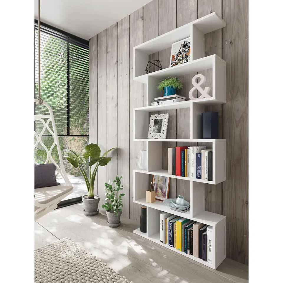 CALICOSY - Boekenkast ATHENA - Wit - 192x80x24 cm
