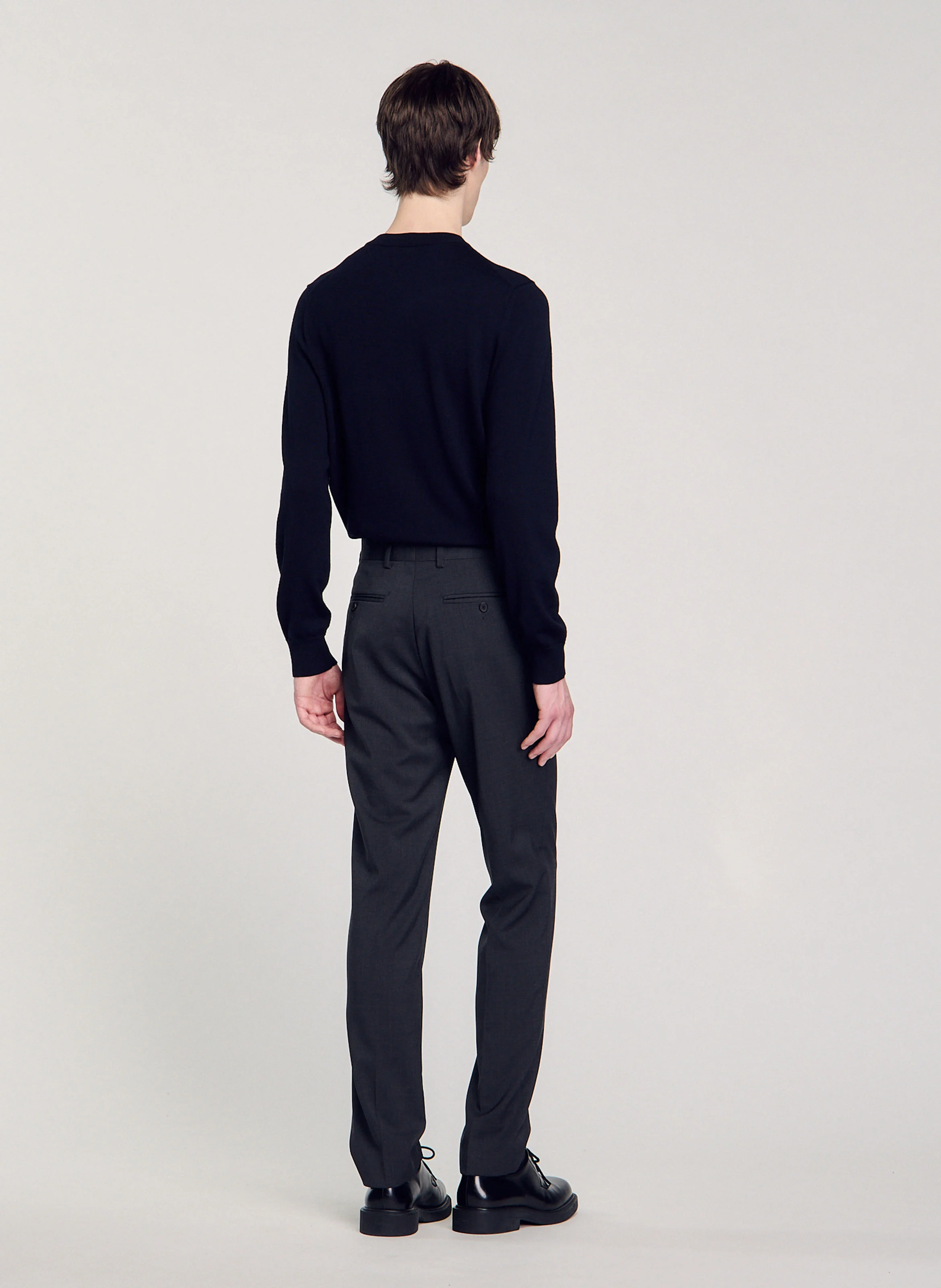Pantalon de costume en laine | Gris