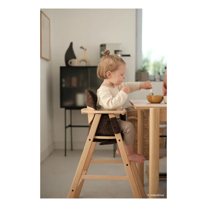 Nobodinoz Assise pour chaise haute Growing green | Léopard