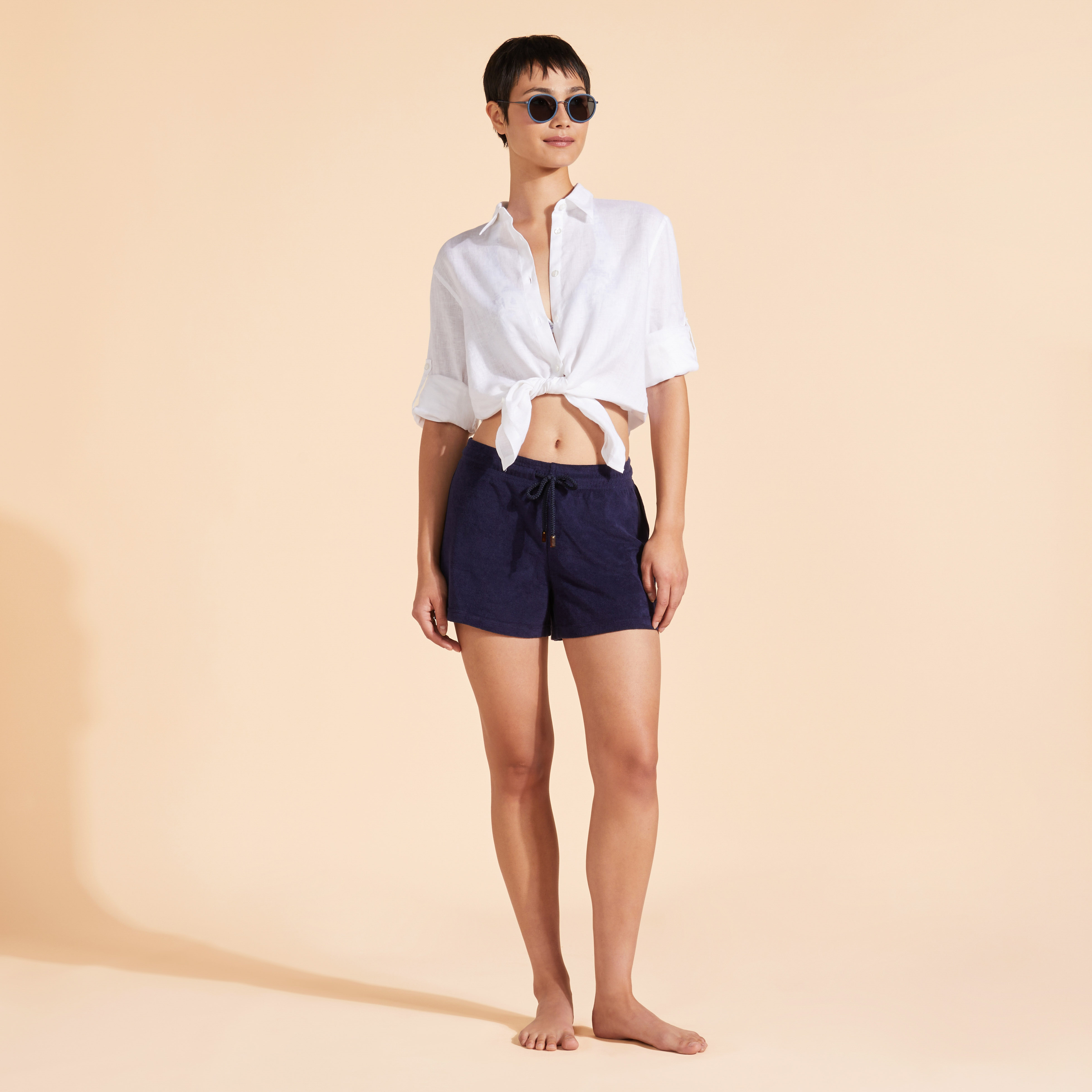 Chemise Manches Longues en Lin femme unie | Site Vilebrequin | FONP601P