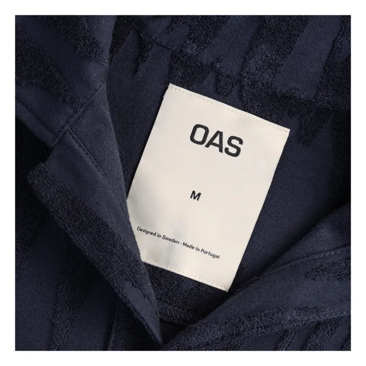 OAS Polo Eponge Glitch Terry | Bleu marine
