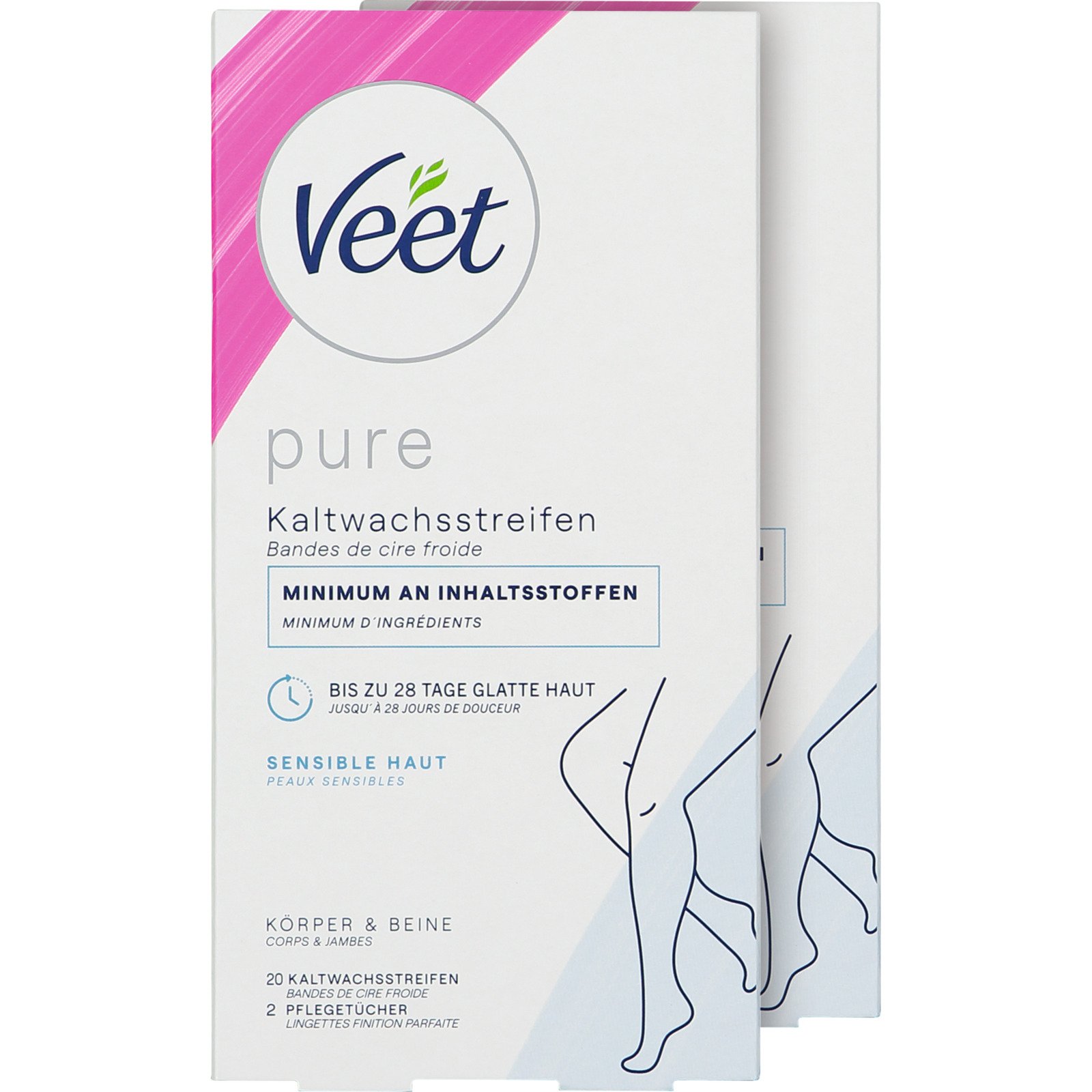 Veet Kaltwachsstreifen Körper 2 x 20 Stück