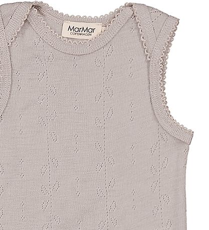 MarMar Body ohne Ärmel - Wolle - Pointelle - Bini - Soft Dove