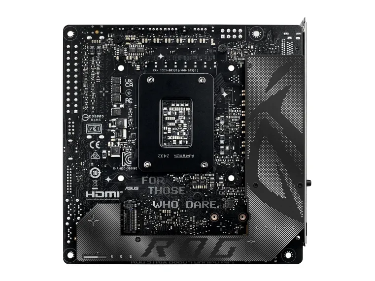 ASUS ROG STRIX B860-I GAMING WIFI - Bundkort - mini ITX - LGA1851 sokkel - B860 Chipset - USB4, USB 3.2 Gen 2, USB-C 3.2 Gen 2x2, USB 3.2 Gen 1, USB-C 3.2 Gen2 - Wi-Fi 7, 2.5 Gigabit LAN, Bluetooth - onboard grafik (CPU påkrævet) - HD Audio (8-kanale