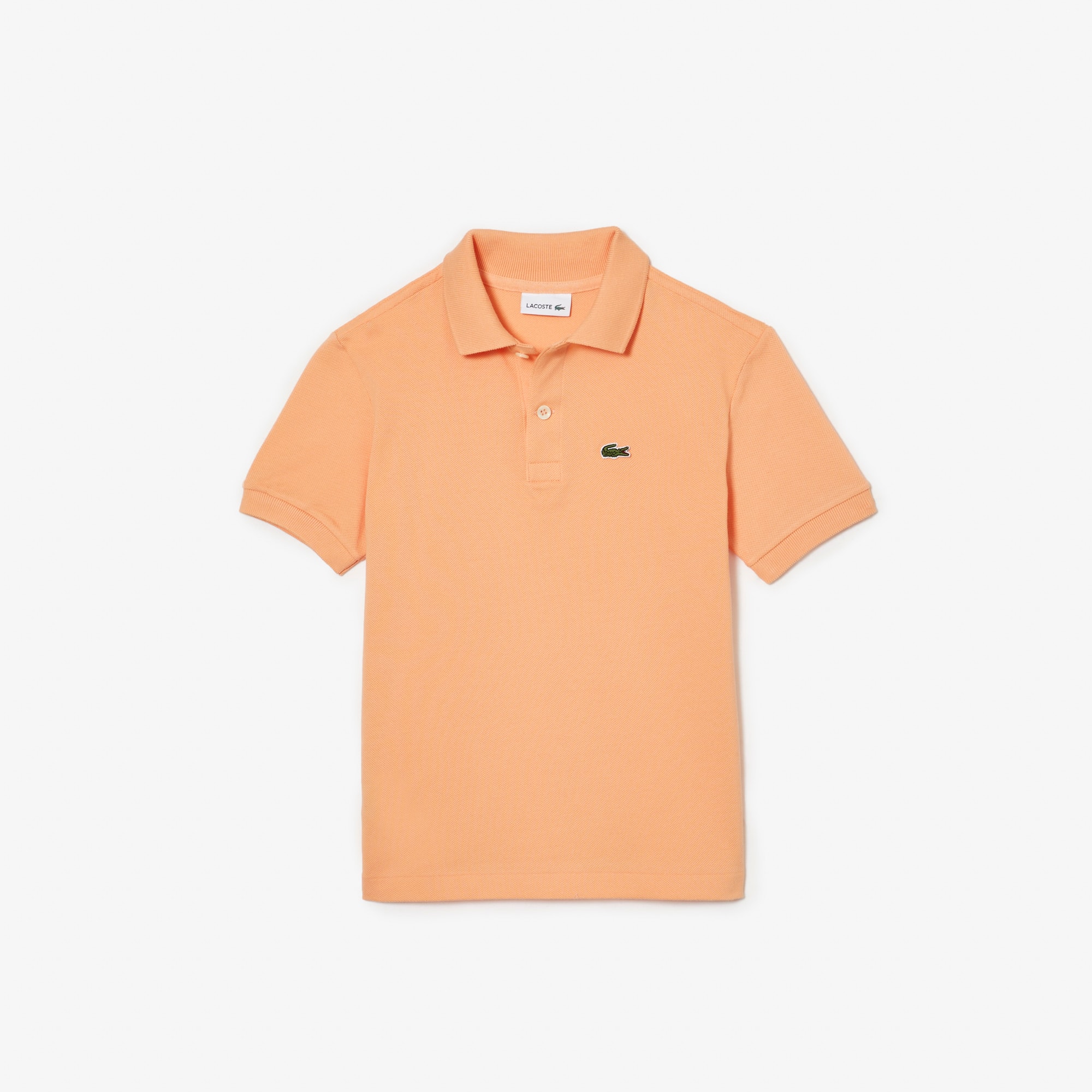 Polo enfant Lacoste regular fit en petit piqué uni Polos - Orange - Lacoste - Enfant