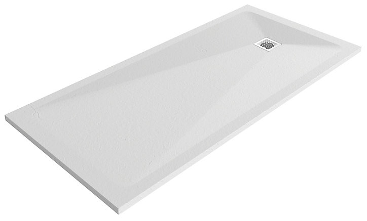 Receveur de douche 90 x 160 cm, résine, blanc, GoodHome Douro