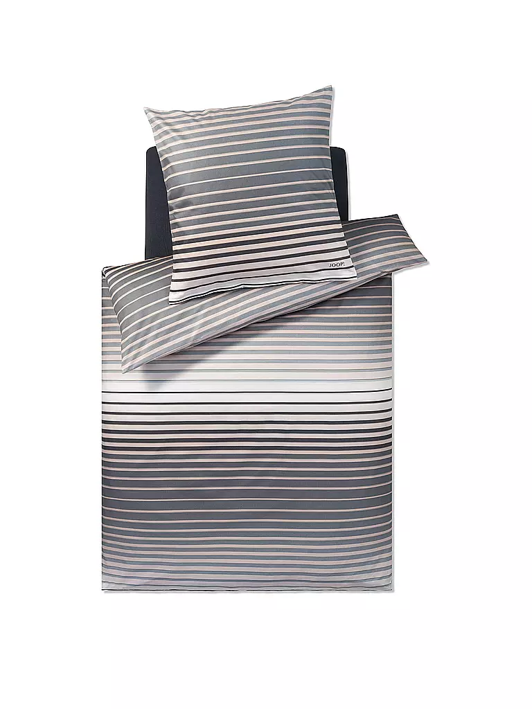 JOOP Satin Bettwäsche SHUTTER 70x90cm/140x200cm Stone grau