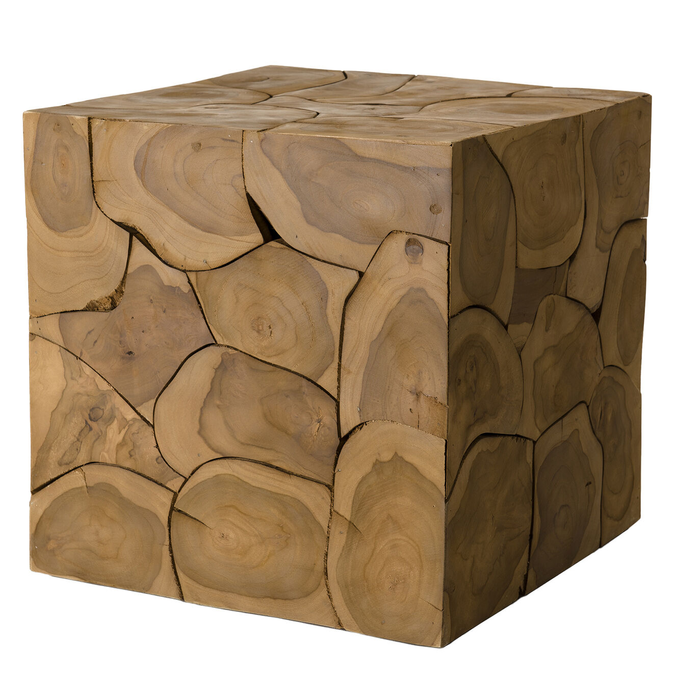 Macabane Cube Suzy bois - 40x40x40 cm