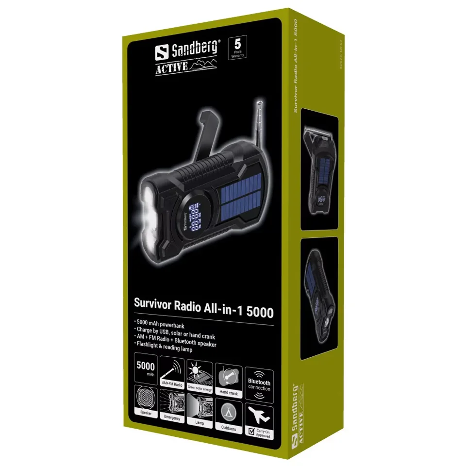Sandberg - Survivor Radio & Power Bank All-in1 5000mAh