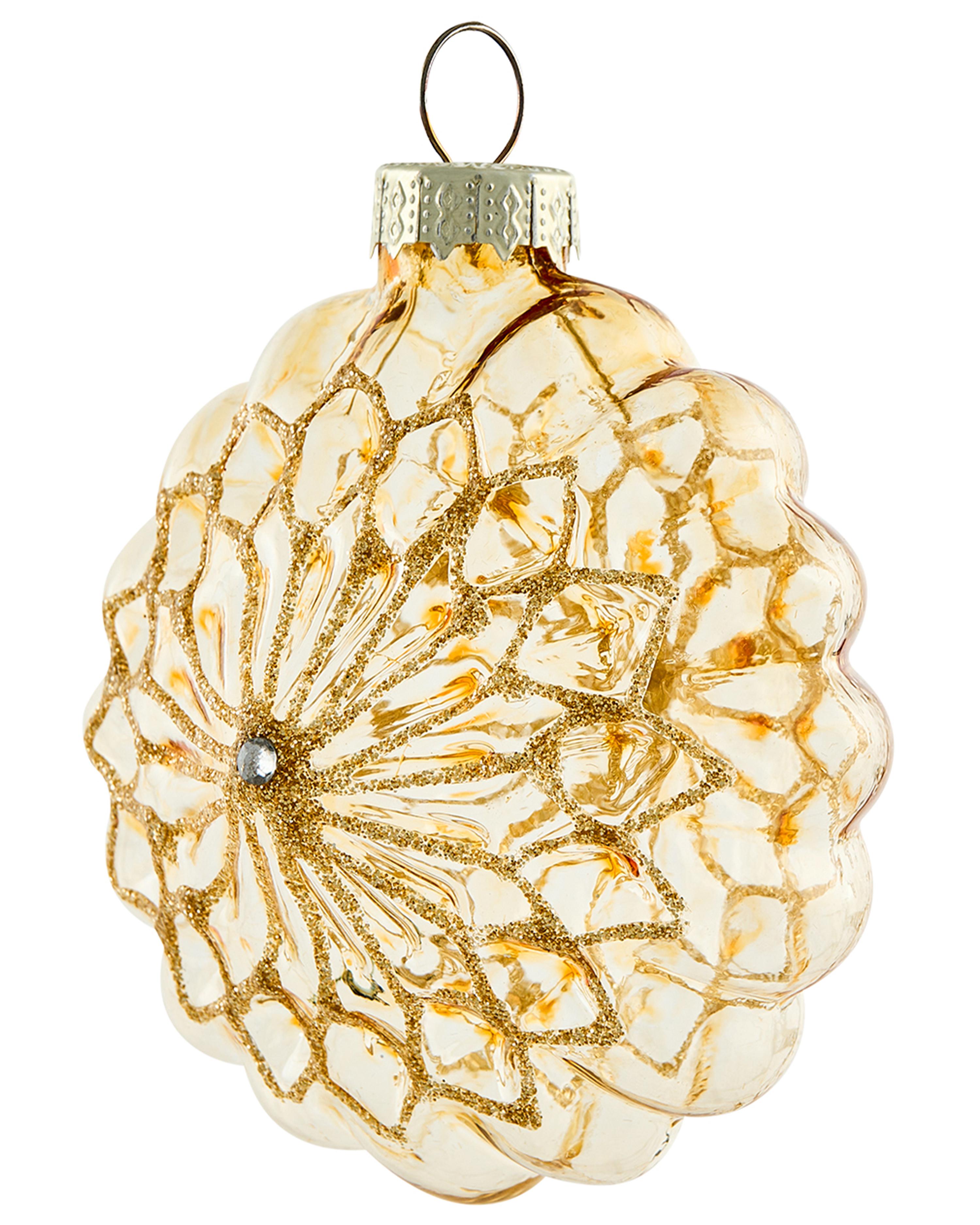 Set van 50 kerstballen SPARKLE Glas Rood/goud